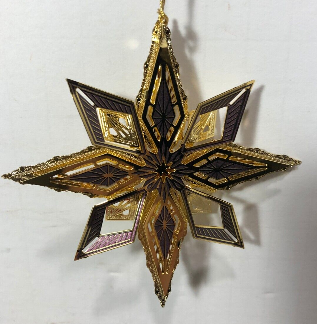 Baldwin Brass 24kt Gold Finished Brass "Shining Star" Ornament w/ Box Christmas eBay