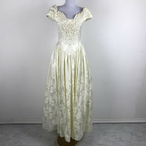 Vintage Jessica Mcclintock Ivory Fl Dress Wedding Prom Size 4 Ivory Fl Dress Wedding Prom Size 4