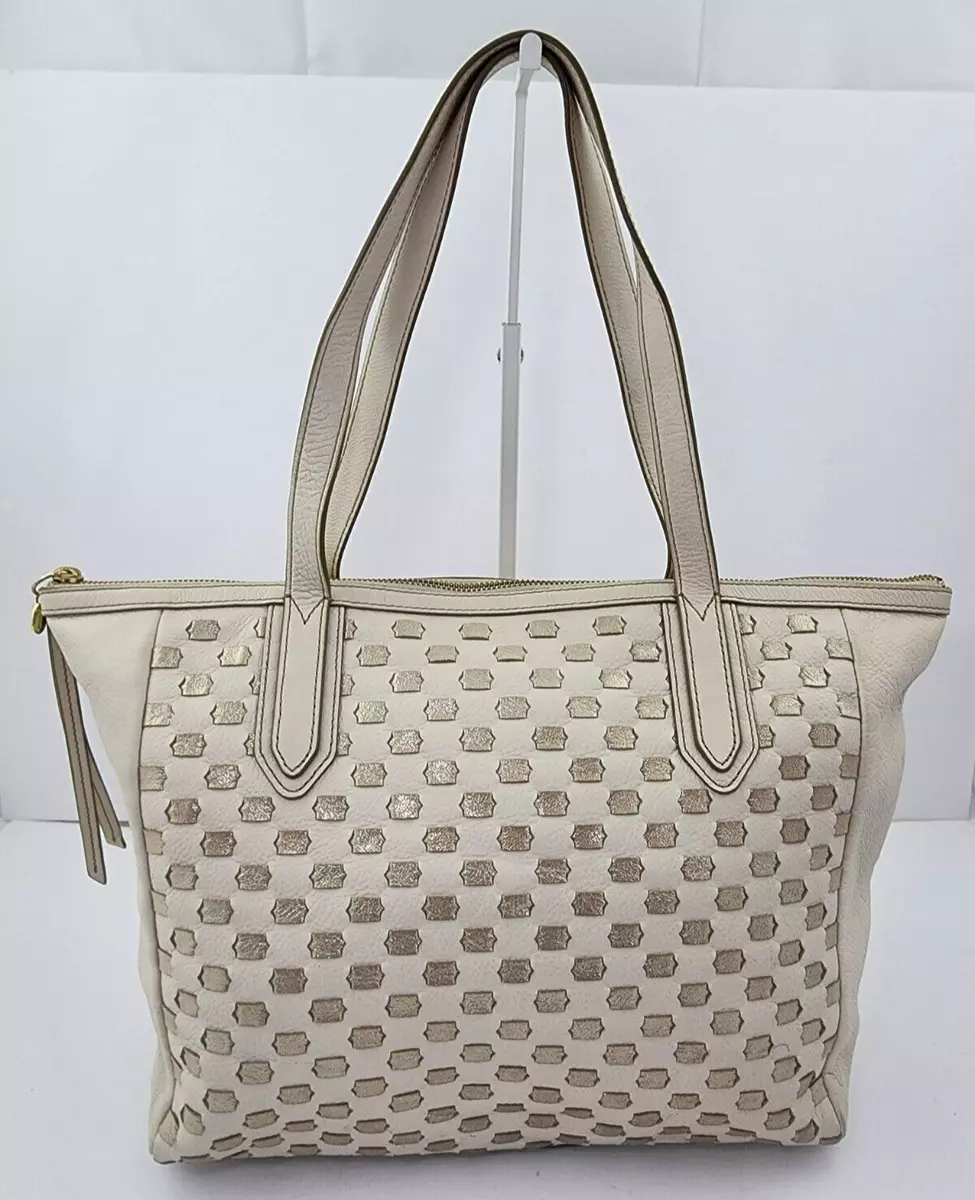 White and silver tote bag sale