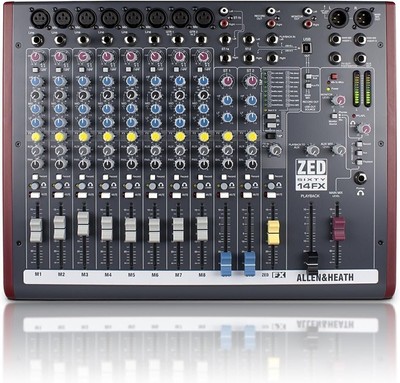 Allen & Heath ZED60-14FX - Touring Quality Audio Mixer with 6 Mic/Line, 2...