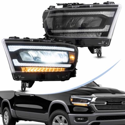 VLAND LED Scheinwerfer Für Dodge Ram 1500 2019-2024 M/sequentiellen Signalen