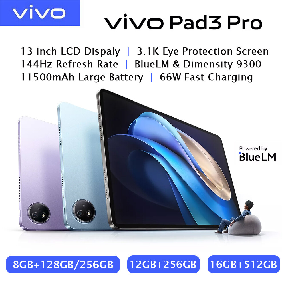 Vivo Pad 3 Pro Dimensity 9300 11500mAh 66W 128GB/256GB/512GB