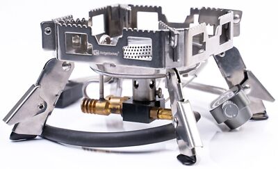 RidgeMonkey Quad Stove Pro Mini Portable - Gaskocher zum Angeln auf Karpfen & Co