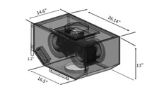 ZLine T95 Dual Remote Range Hood Blower 1200 CFM