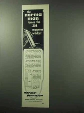 1961 Norma .308 Magnum Bullet Ad - Tames Wildcat