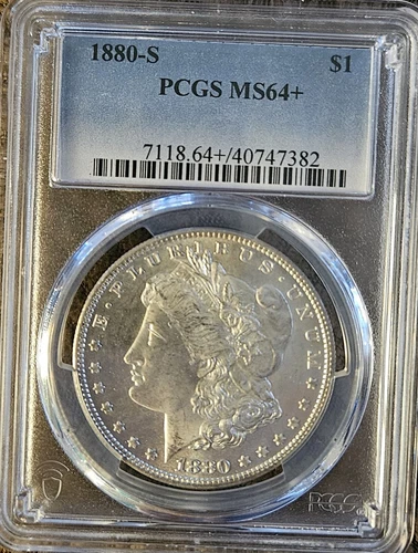 1880 S MS 64+ Morgan  PCGS - Blue Label