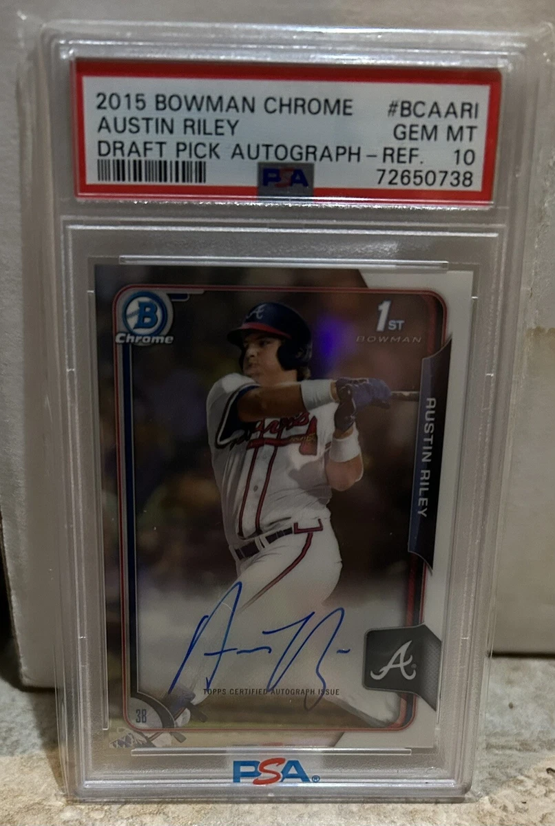 Austin Riley 2015 Bowman Chrome Refractor AUTO PSA 10 LOW POP | eBay