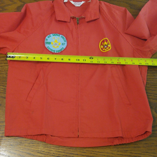 Vintage 1973 Red Boy Scout Jamboree Jacket with patches - Picture 10 of 11