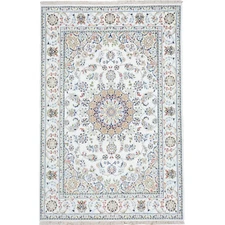 Hand-Knotted Wool and Silk Traditional Design Handmade Rug 4.7 X 6.10 Cwral-9783