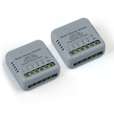 MOES Mini Zigbee LED Dimmer Schalter Modul 2 Pack,Smart Unterputz Dimmschalter F