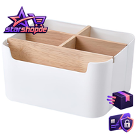 Schreibtisch Organizer Weiß Holz 5 FäCher Multifunktional Aufbewahrungsbox BüRo