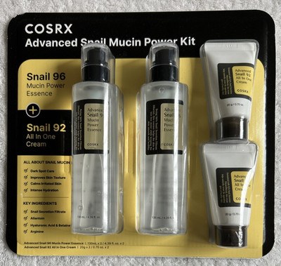 COSRX Advanced Snail Mucin Power Kit, Power Essence & All in One Cream, EXP 2027