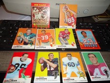 10 vintage TOPPS 1969 71 FOOTBALL CARDS GREAT COND COMB SHIP PARTIAL SET WINSTON