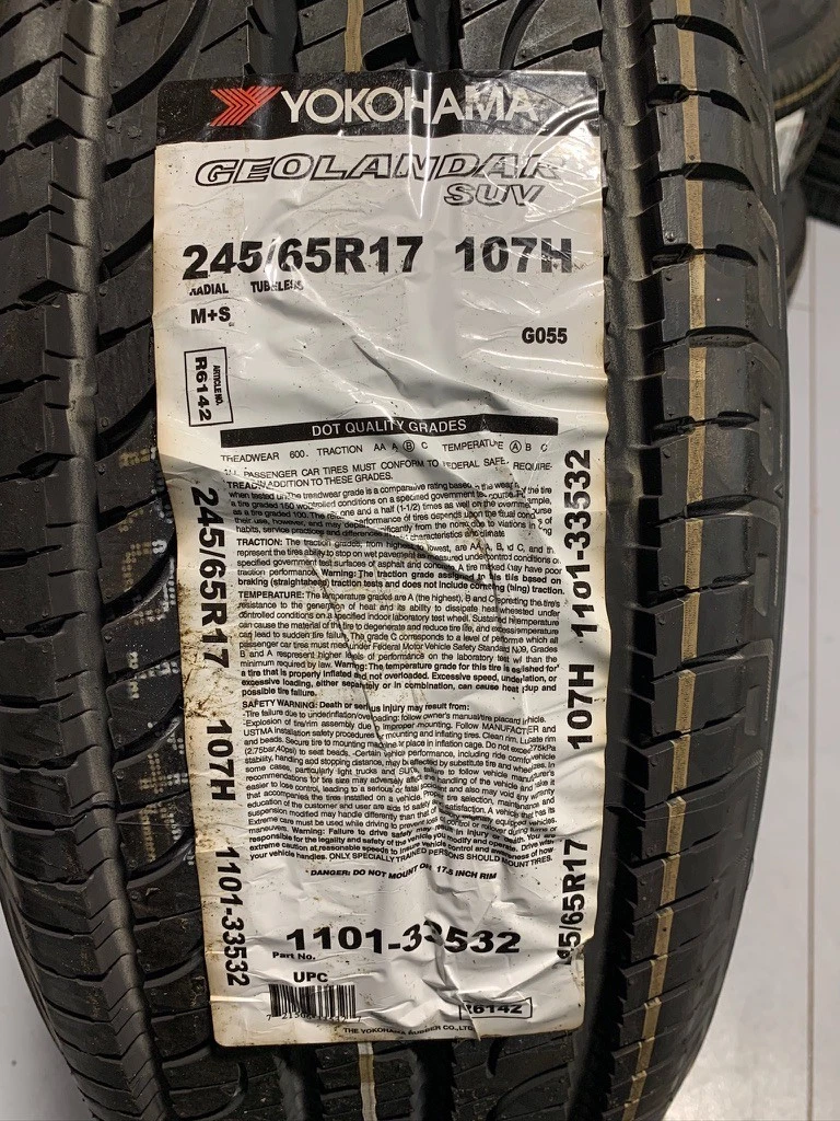 25+ Yokohama 245/65/17 Car & Truck Tires for sale | Updated Oct 2026