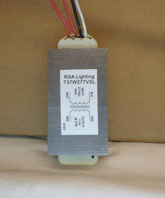 RSA T37W277VSL Halogen 12V Lighting Transformer 277-VOLT ONLY, 277V to 11.5V
