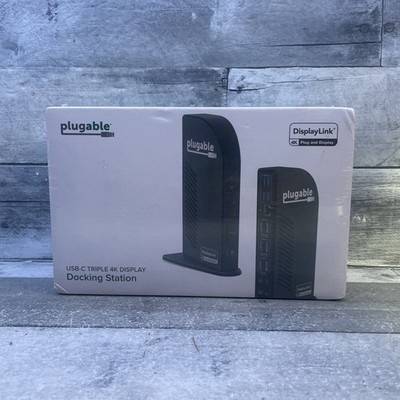 Plugable UDULTC4K USB-C 4K Triple Display Docking Station NEW