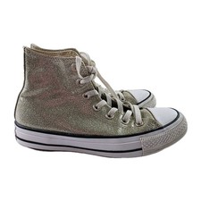 Converse Shoes All Star Chuck Taylor Hi Top Women's Size 7 Light Gold Glitter