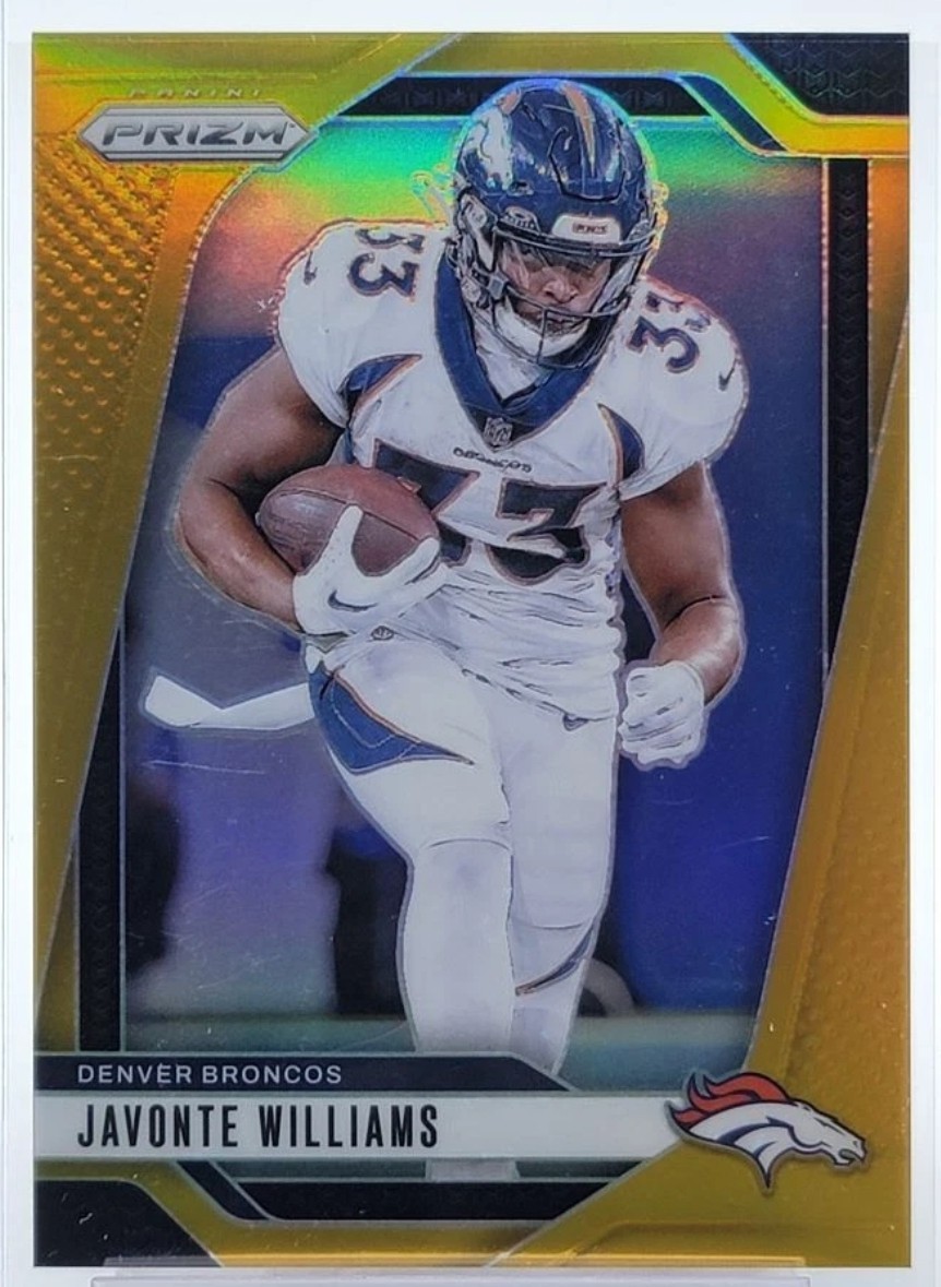 JAVONTE WILLIAMS 2024 PANINI PRIZM NFL FOOTBALL GOLD BRONCOS /10 🔥 🔥
