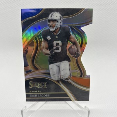 2023 Panini Select Club Level Blue & Orange Prizm Die-Cut 16/35 Josh Jacobs