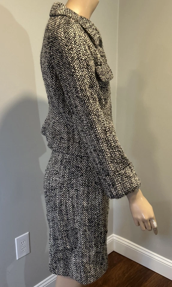 Brooks Brothers Mujer Gris Falda Traje Conjunto Mezcla Lana Blazer Talla 4P Falda Talla 10P Foto 4 de 4