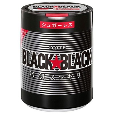 Lotte Black Black Granules, One-Push Bottle, 133g x 6 Bottles