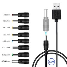 8 in 1 Universal Stromkabel USB zu DC 5,5 * 2...