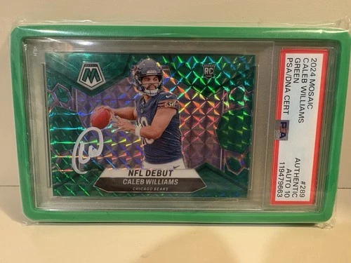 Caleb Williams Authentic PSA 10 Auto Green Mosaic Rookie