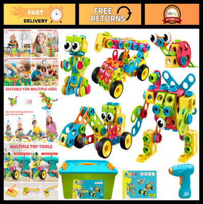 195 PCS STEM Building Blocks Set for Kids Ages 3-10 | Creative Construction Toys