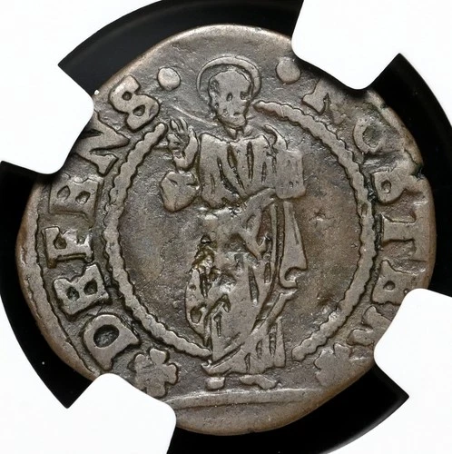 ITALY, Venice. Alvise Contarini, 1676-1684. Copper Soldo, NGC VF30 BN