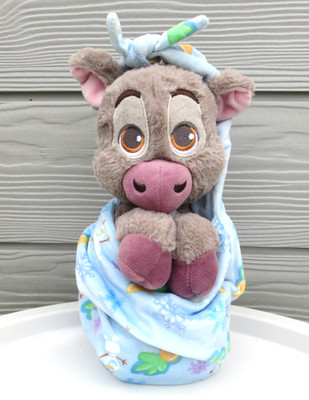DISNEY PARKS DISNEYLAND BABYS FROZEN SVEN RENTIER PUCKDECKE WEICHES SPIELZEUG