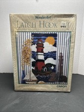 WonderArt Craft Needlecrafts Yarn Rug Making Latch Hook Kit Lighthouse NEW
