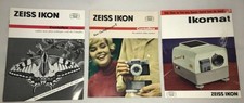 Zeiss Ikon Contaflex Super B Ikomat Brochures VTG Camera accessories Lot of 3