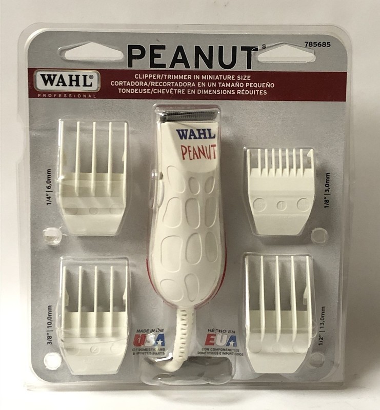 Wahl Peanut Clipper Trimmer Kit with 4 Cutting Guides, Brush & Oil - 4 Oz 4 Inch