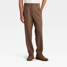 Goodfellow & Co Men's Pull-On Pleated Trousers Stretch Side Pockets