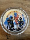 2001 Walking Liberty Silver Eagle American Heroes BU Painted U.S. Coin A2723