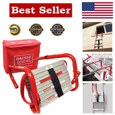 Lightweight 25-Foot Fire Escape Ladder - Slip-Resistant Rungs for Safe Exits