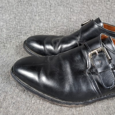 Allen Edmonds 10 B Warwick Monk Strap Shoes Black Solid Leather Dress Mens Allen Edmonds Black Leather Warwick Monk Strap Dress Shoes  main image 3