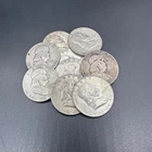 Vintage Half Dollars 1950s to 1960s Franklin Liberty Bell Coins Lot Of 9