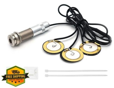 Jiayouy Pickup Piezo Transducer 3in1 Mic Pickup Guitar Violin Ukulele