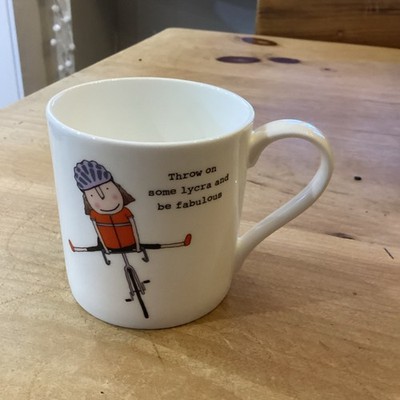Rosie Made a Thing Throw on Some Lycra, Lady Cycling - Fine Bone China
