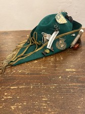 Cappello Universitatikbin feltro verde-Farmacia anni’30 con fregi