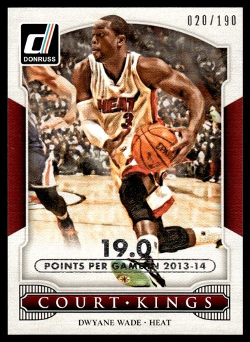 Dwyane Wade [Season Stat] #8 2014 Panini Donruss Court Kings card
