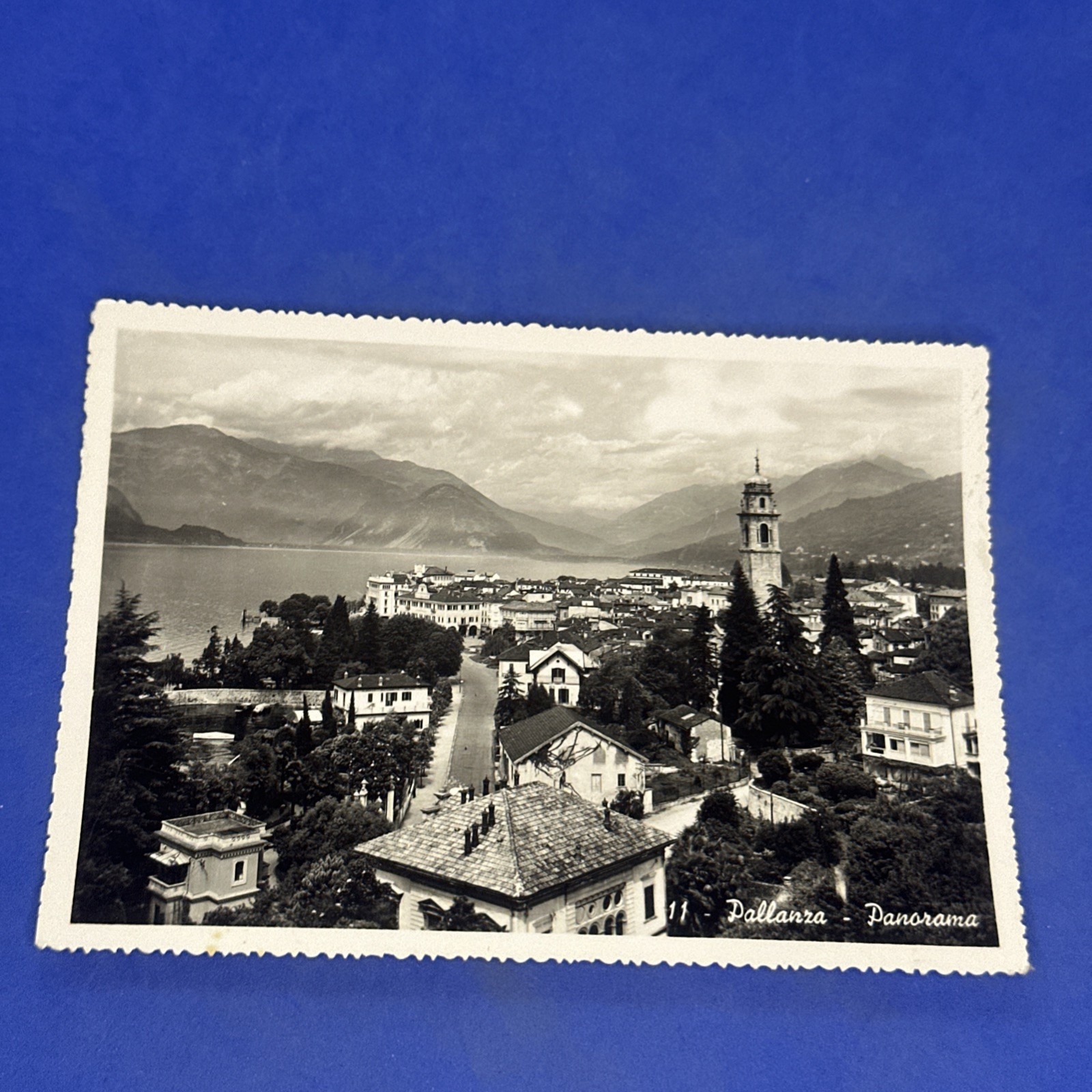 PALLANZA PANORAMA - Cartolina Vintage Bianco e nero - VINTAGE POSTCARD
