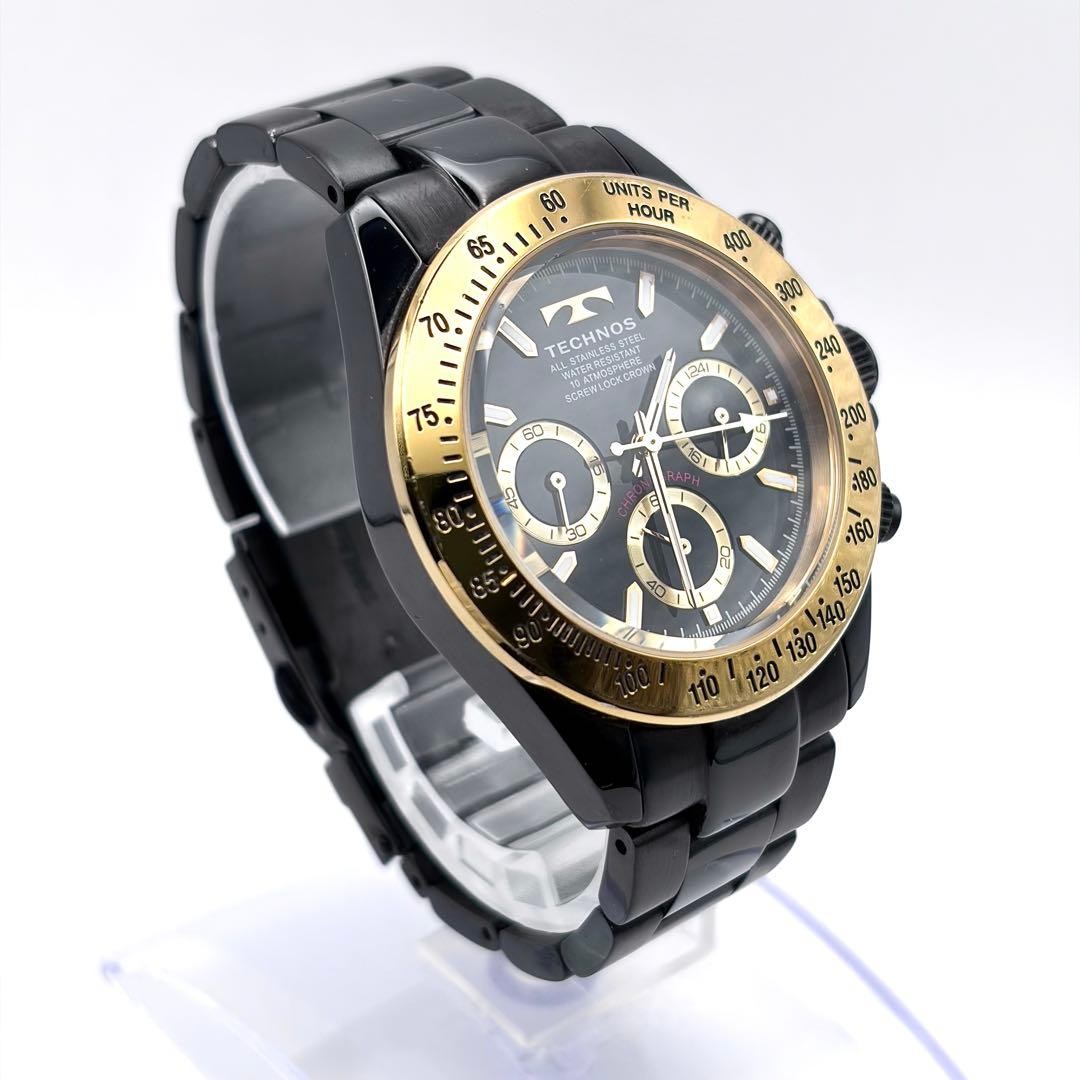 Technos Operational Chronograph Black Quartz Watc… - image 3