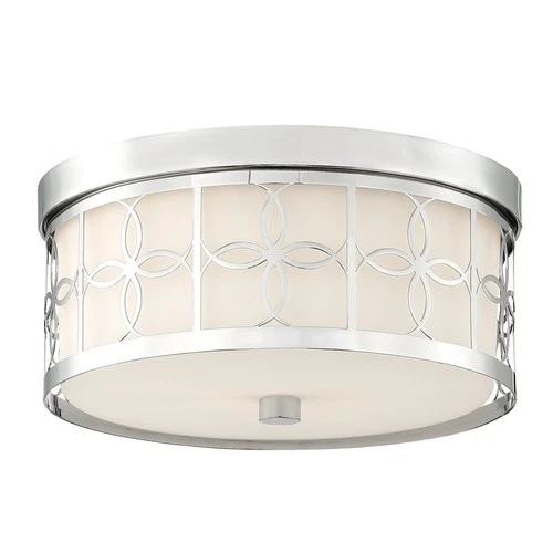 Crystorama Lighting Group ANN-2105 Anniversary 2 Light 14"W Flush - Nickel - Picture 1 of 9
