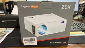 ZDK Mini LED Projecteur 720P Soutien aux autochtones 1080P Home Théâtre HDMI USB AV blanc