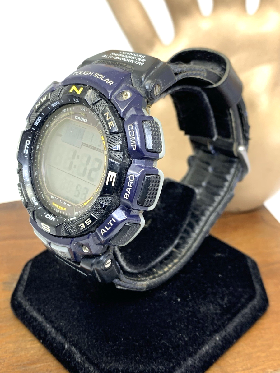 Casio Men's Watch PAG240B Pathfinder Black Resin Tough Solar