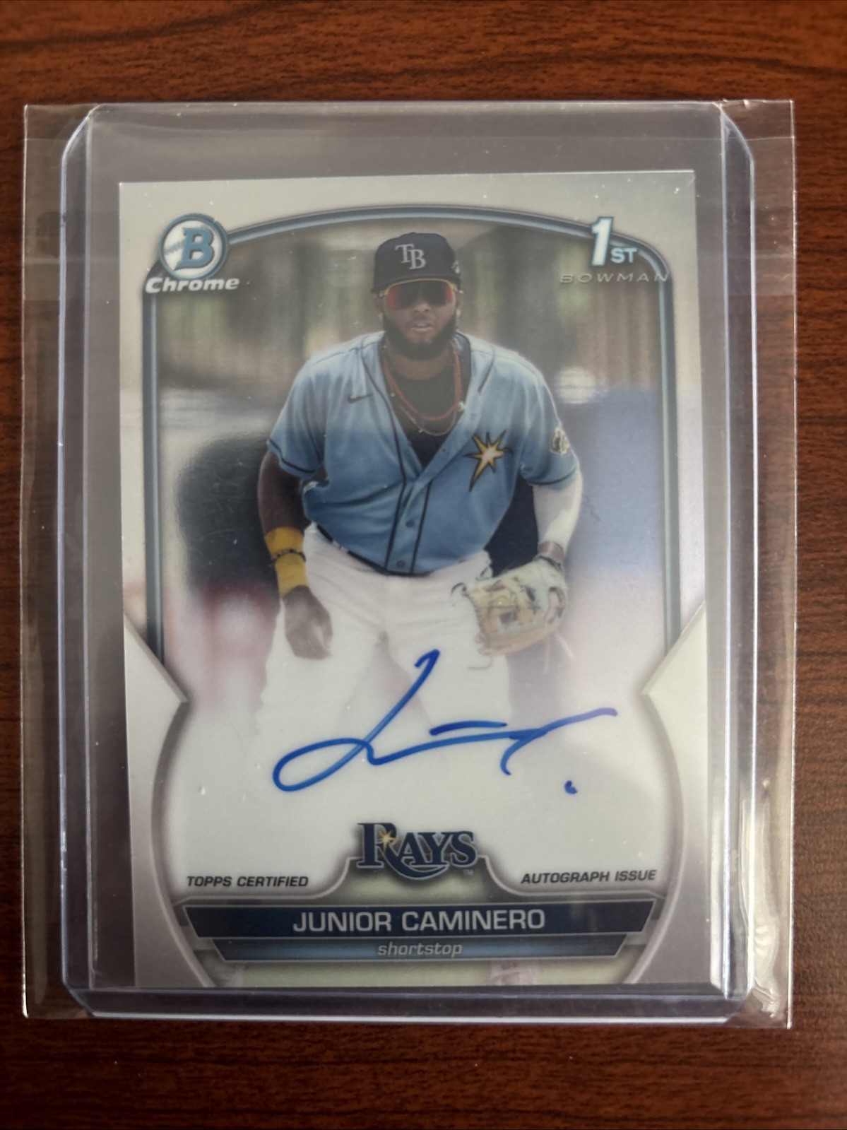 2023 Bowman - Chrome Prospect Autographs Junior Caminero #CPA-JCR (AU, RC)