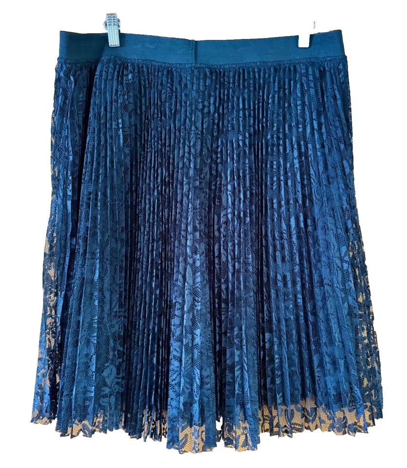 Lane Bryant Sheer Lace Midi Skirt Lined Wide Elastic Waist Black 18/20 NWOT - Image 4 of 4