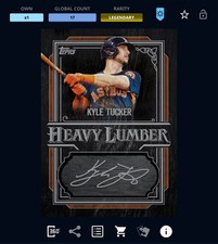 DIGITAL Topps Bunt 25 HEAVY LUMBER Black Signature Relic KYLE TUCKER Legendary